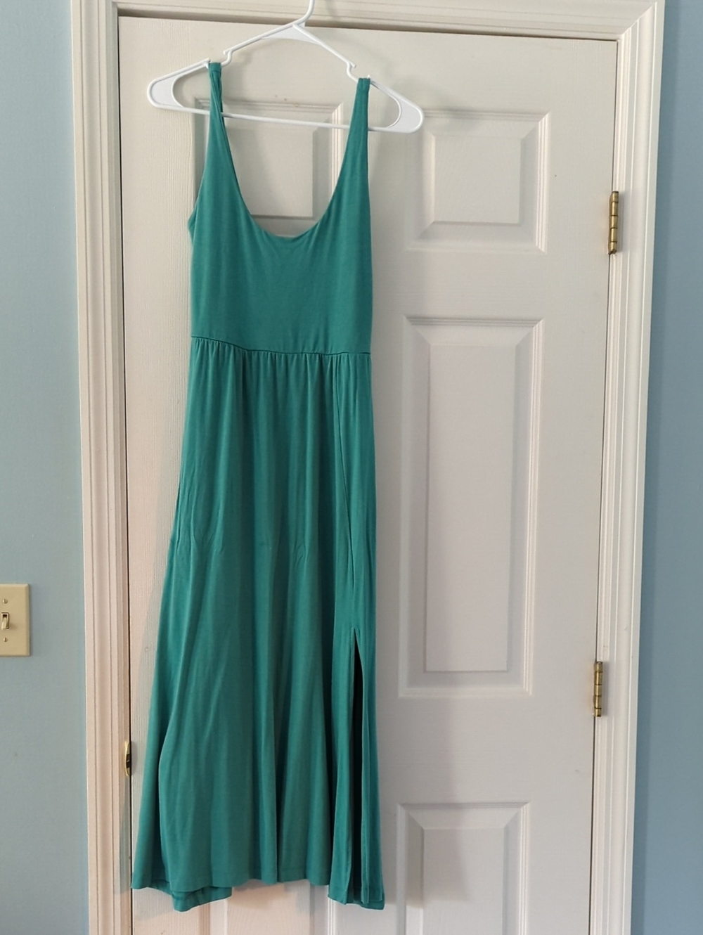 a new day Teal Scoop-Neck Maxi Dress with Side Slit